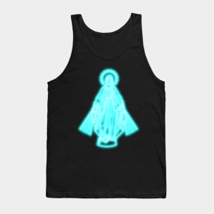 Blue Neon Virgin Mary Tank Top